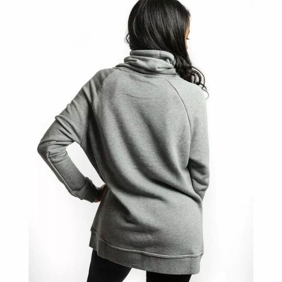 Nike sportswear modern funnel neck sweatshirt size M fits L grey VGUC - Picture 6 of 11